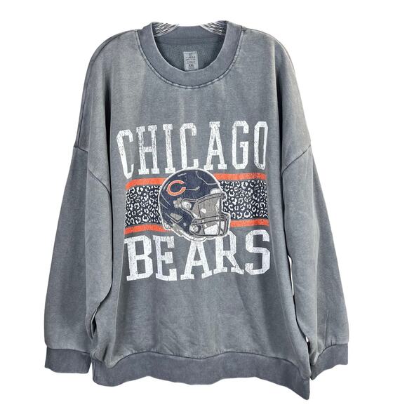 Gameday couture Tops - NWT Gameday Couture Vintage Wash Gray Sweatshirt NFL Chicago Bears Size 2X